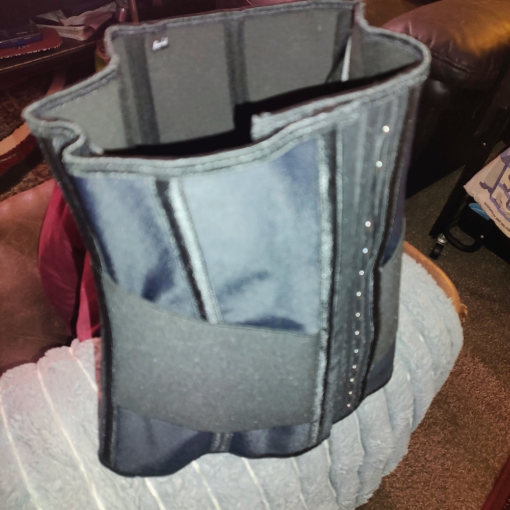 Black D-Shaped Bag with Reflective Finish